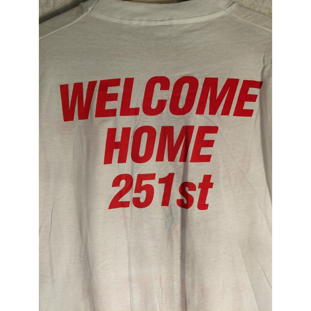 Vintage Coca-Cola Uncle Sam T-Shirt Screen Stars Welcome Home 251st White Large - Picture 5 of 5